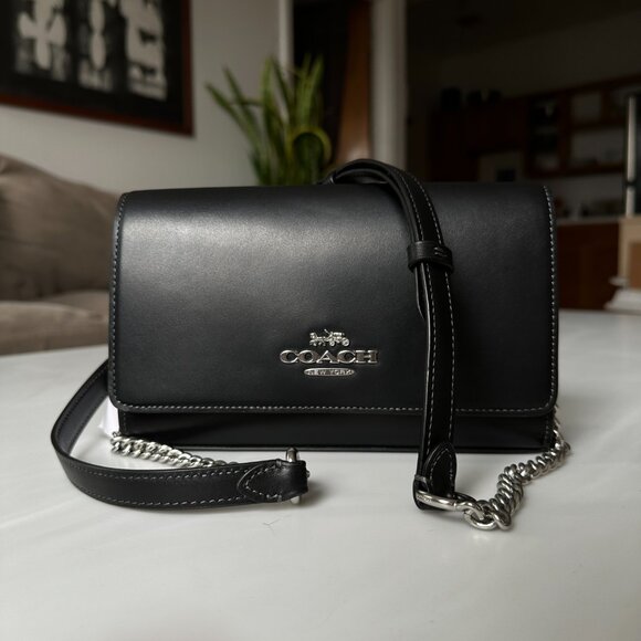 COACH Black Crossbody Flap Bag - Picture 6 of 13